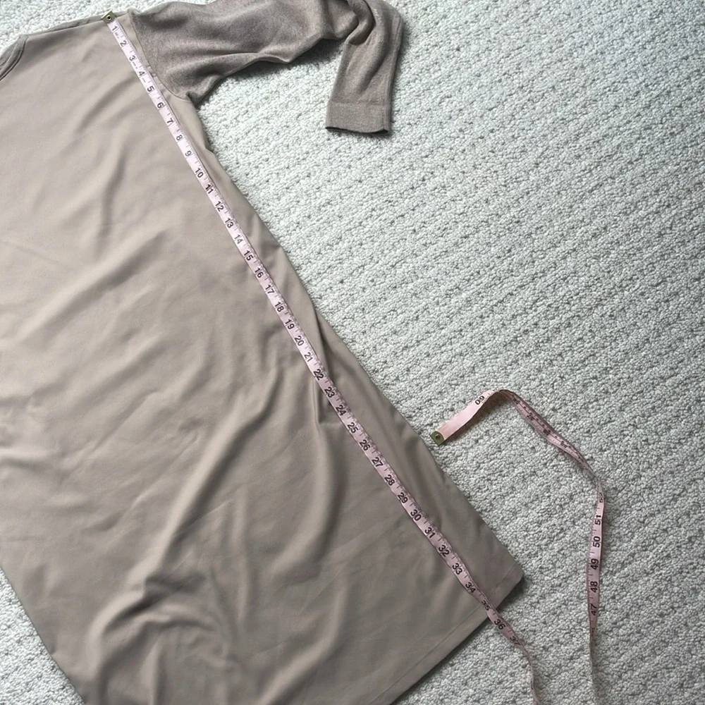 Ralph Lauren LRL Farheen Twill Front Sweater Dress in Hayfield Size Small - Picture 11 of 13